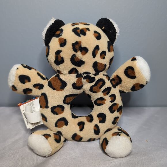 Adventure Planet Gentle Treasures Leopard Plush Rattle Baby Ring - Picture 2 of 9